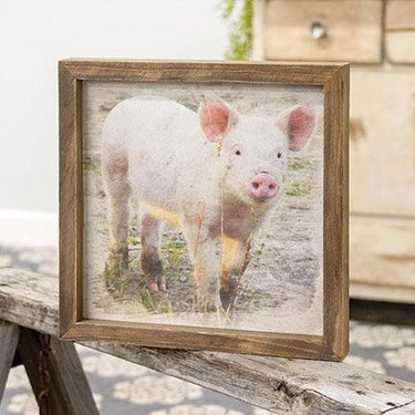 Pasture Pig Framed Print Wood Frame - The Fox Decor